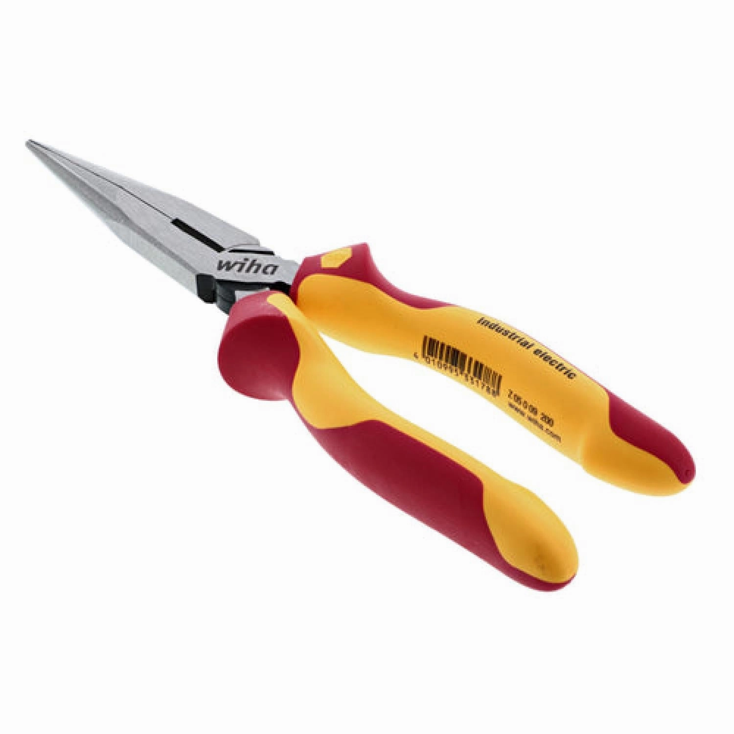 Wiha Tools 32923 Insulated Industrial Long Nose Pliers w/ Cutters 8 Inch