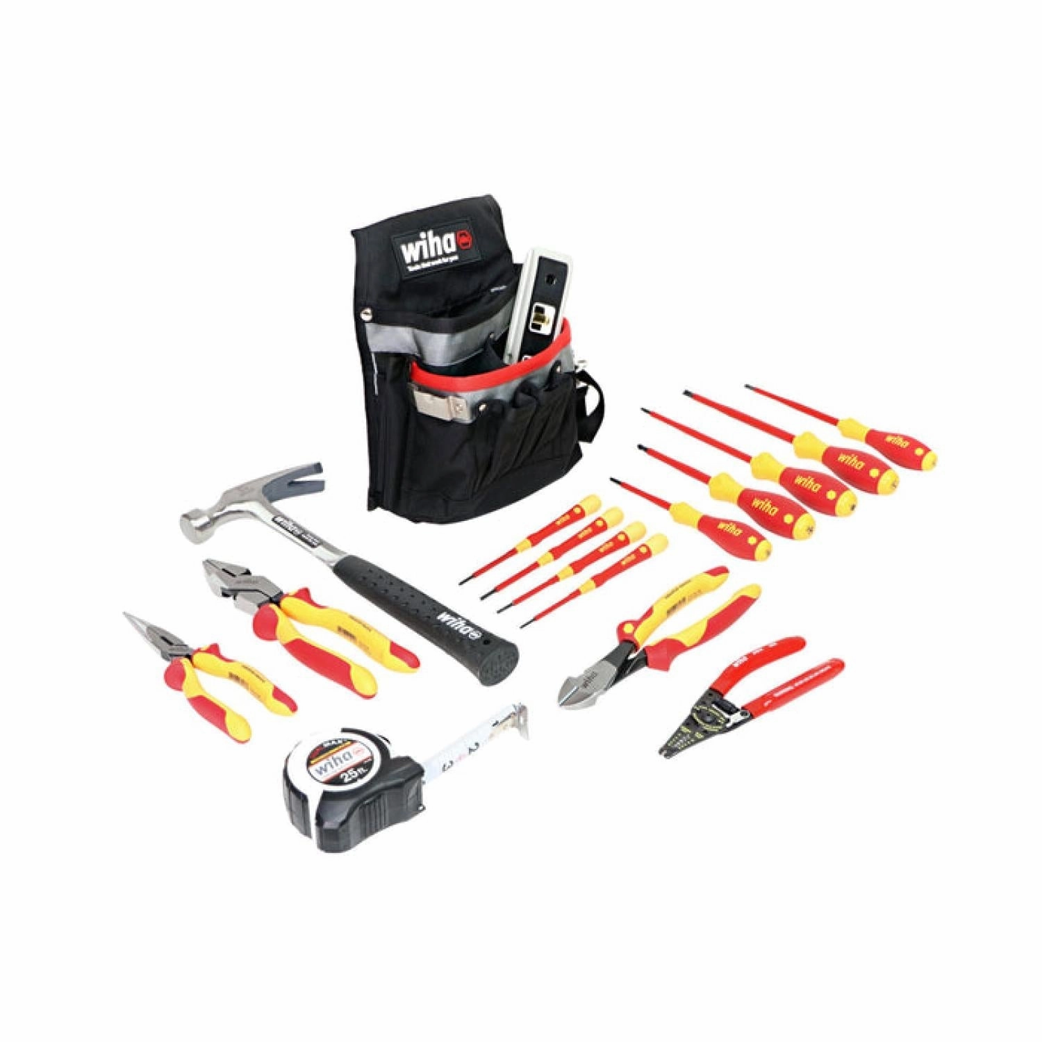 Wiha Tools 32934 16 Piece Insulated Apprentice Electrician's Tool Kit