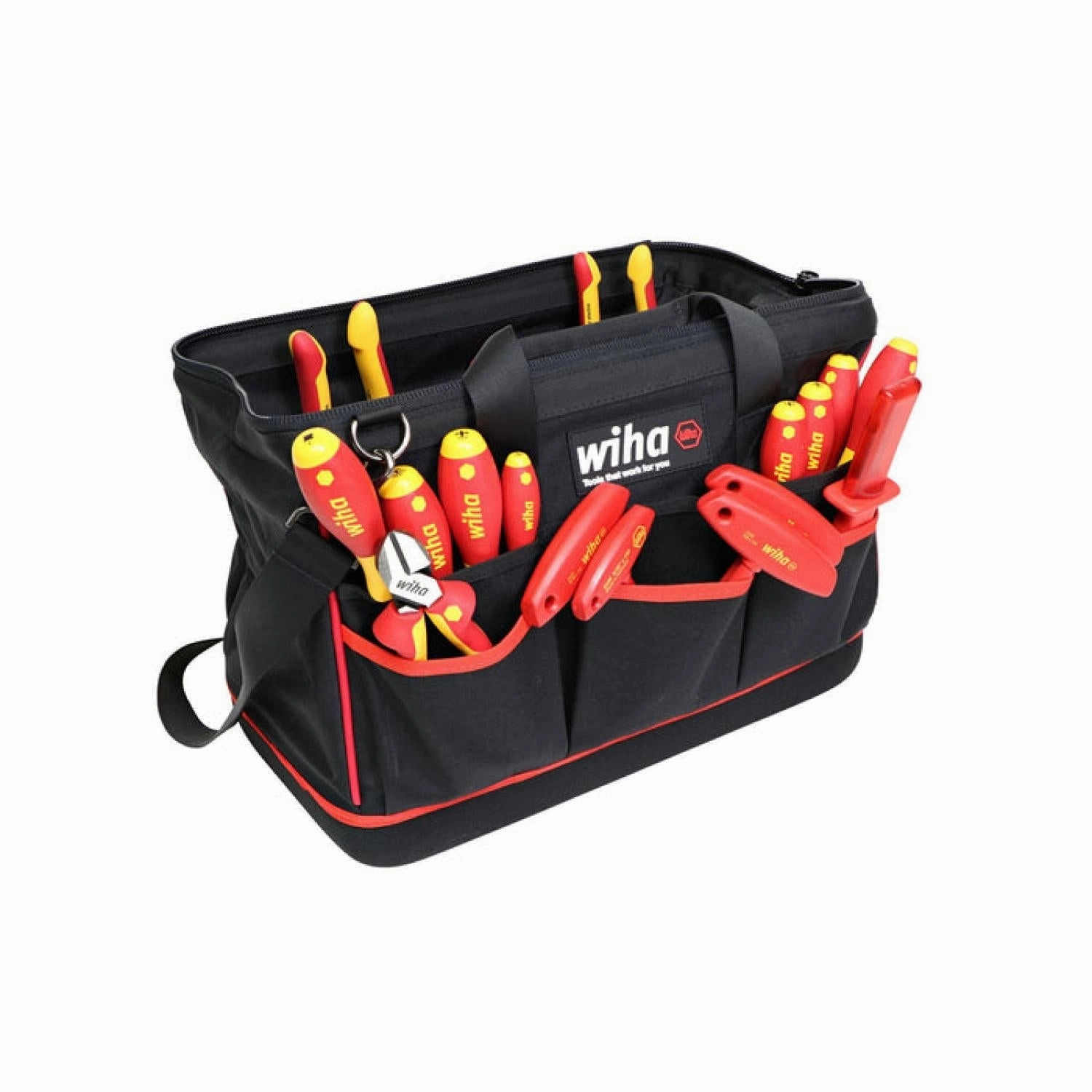 Wiha Tools 32973 Insulated Pliers/Cutters/Screwdriver/Nut Driver Tool Box Set, 22 Piece