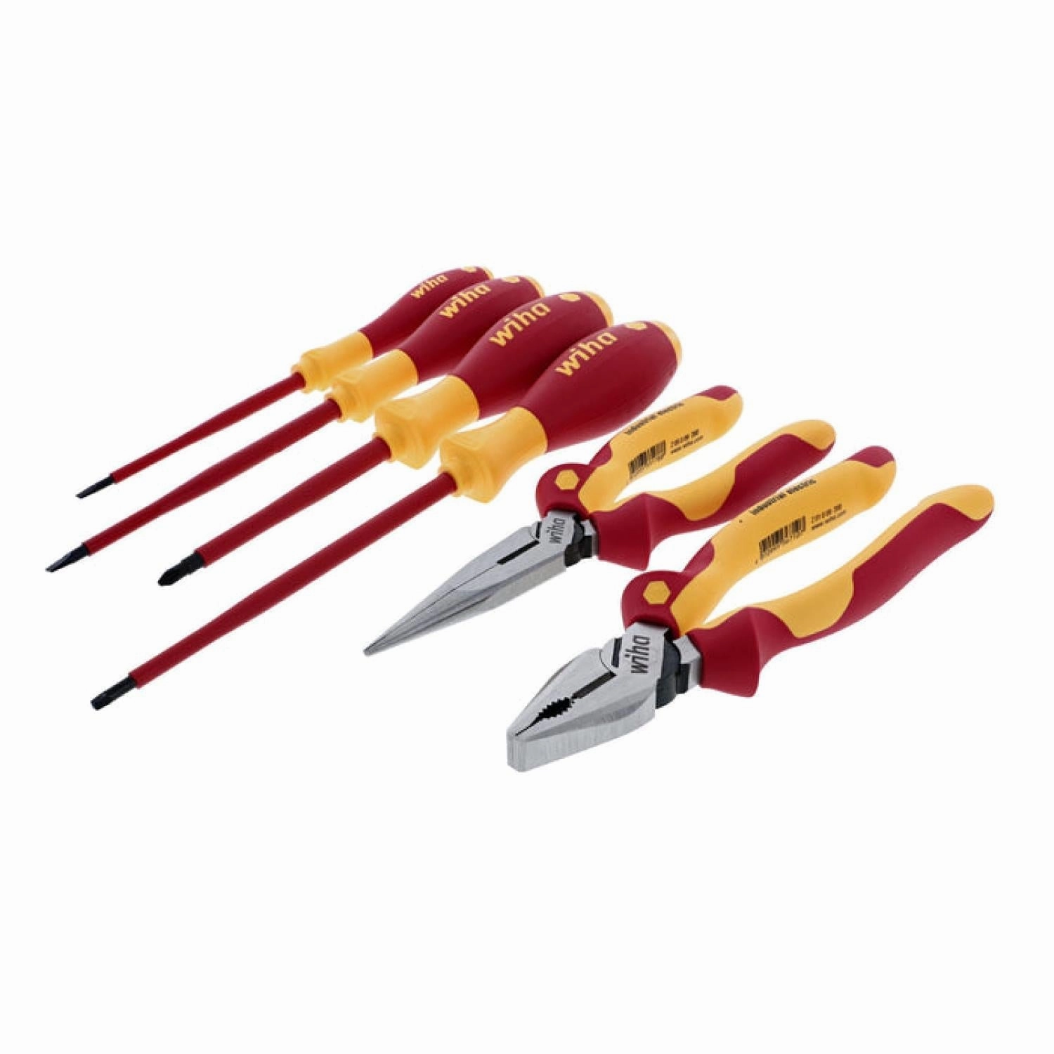 Wiha Tools 32984 6 Piece Insulated Industrial Pliers and Screwdriver Set