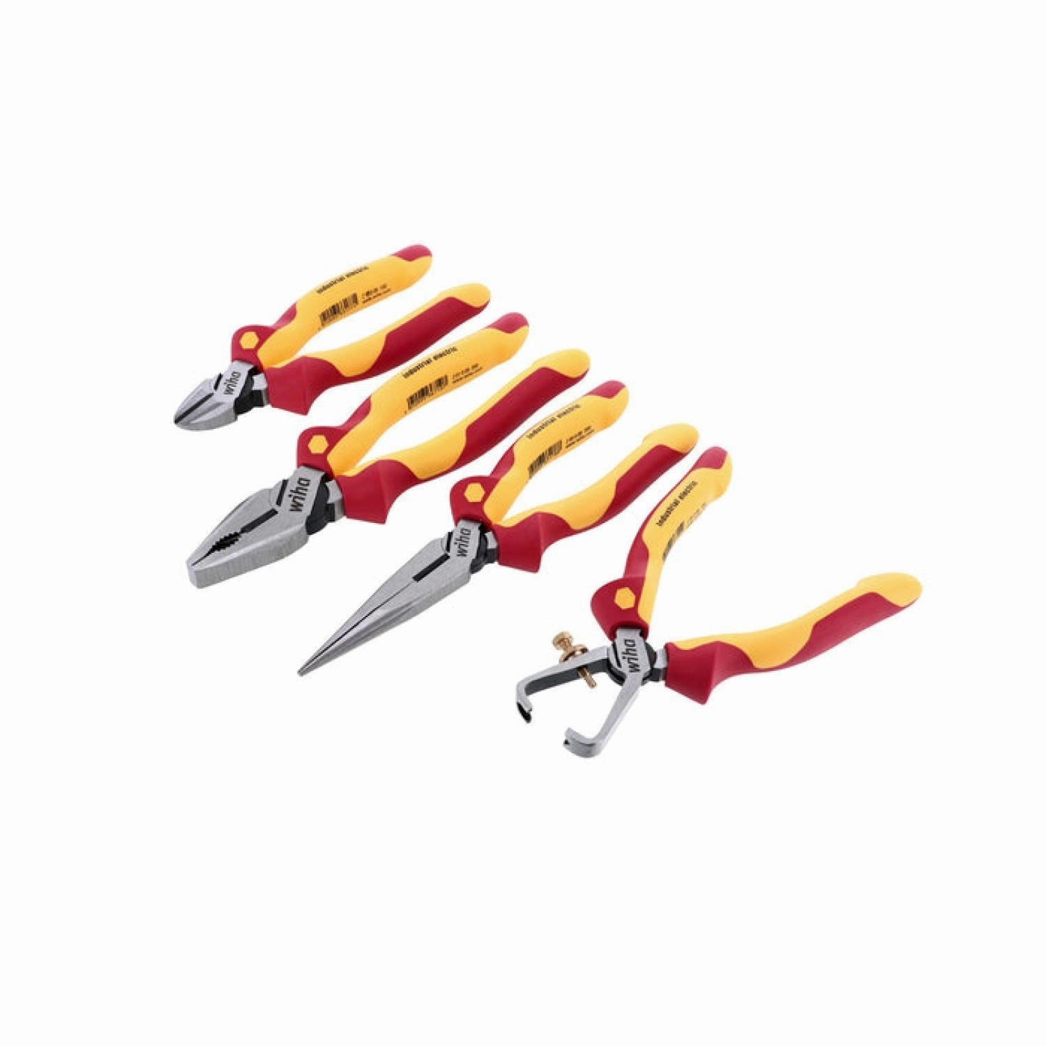 Wiha Tools 32986 Insulated Industrial Pliers/Cutters/Drivers Pouch Set, 11 Piece