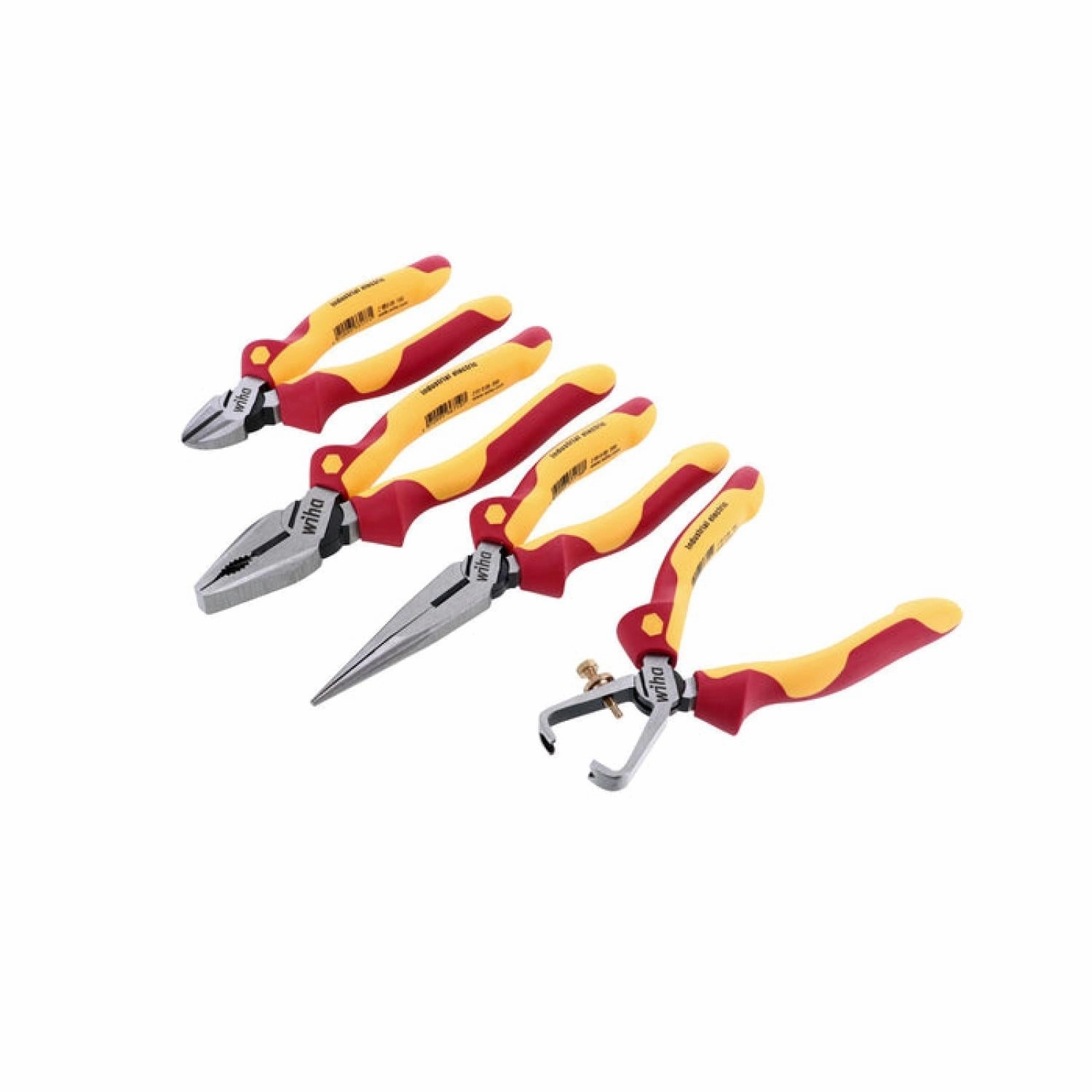 Wiha Tools 32986 Insulated Industrial Pliers/Cutters/Drivers Pouch Set, 11 Piece