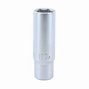 Wiha Tools 33348 1/4" Dr. Deep Socket Inch, 6 Pt, 11.0mm