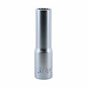 Wiha Tools 33783 3/8 Inch Drive Deep Socket, 12 Point, 3/8 Inch