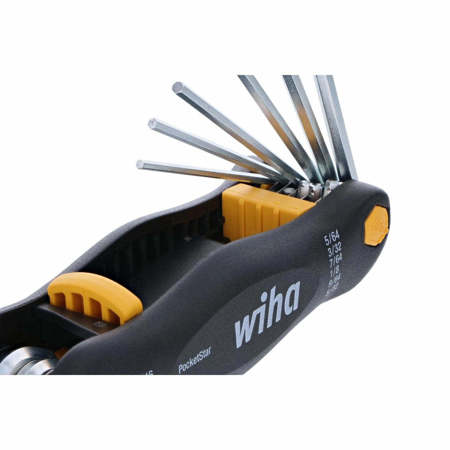 Wiha Tools 35197 9 Piece PocketStar Fold-Out Hex Key Set - SAE