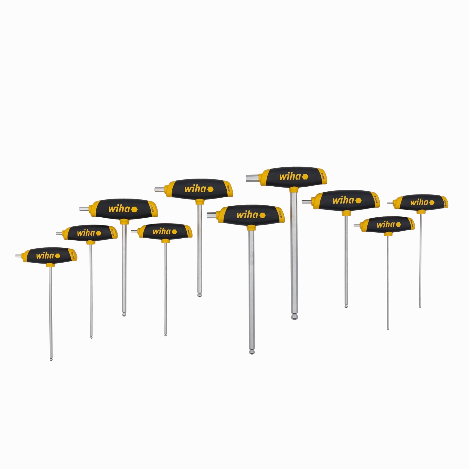 Wiha Tools 54081 SAE T-Handle Foam Tray Set, 10 Pc.