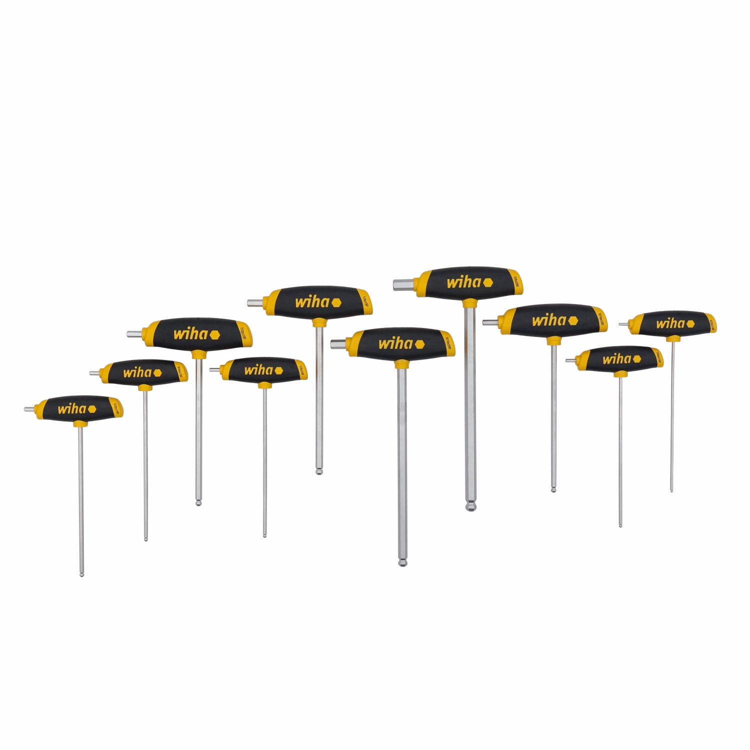 Wiha Tools 54081 SAE T-Handle Foam Tray Set, 10 Pc.