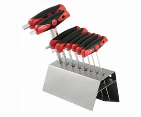 Wiha Tools 54092 8 Piece Softgrip Ball End Hex Metric Dual Drive T-Handle Stand Set