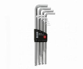 Wiha Tools 66998 Ball End Chrome Metric Hex L - Key Set, 11 Pc.