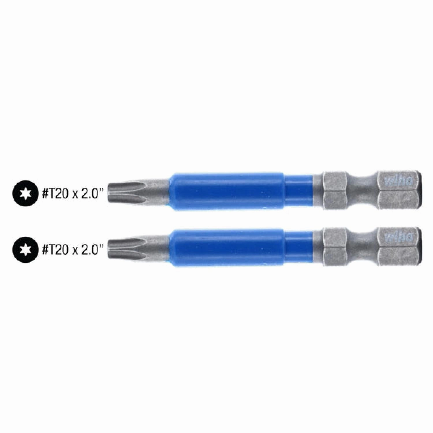 Wiha Tools 70219 TerminatorBlue Impact Bit TORX T20 - 2 Inch - 2 Pack