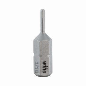 Wiha Tools 71326 Hex Inch Insert Bits, 1/16" x 25 mm, 10 Pk.
