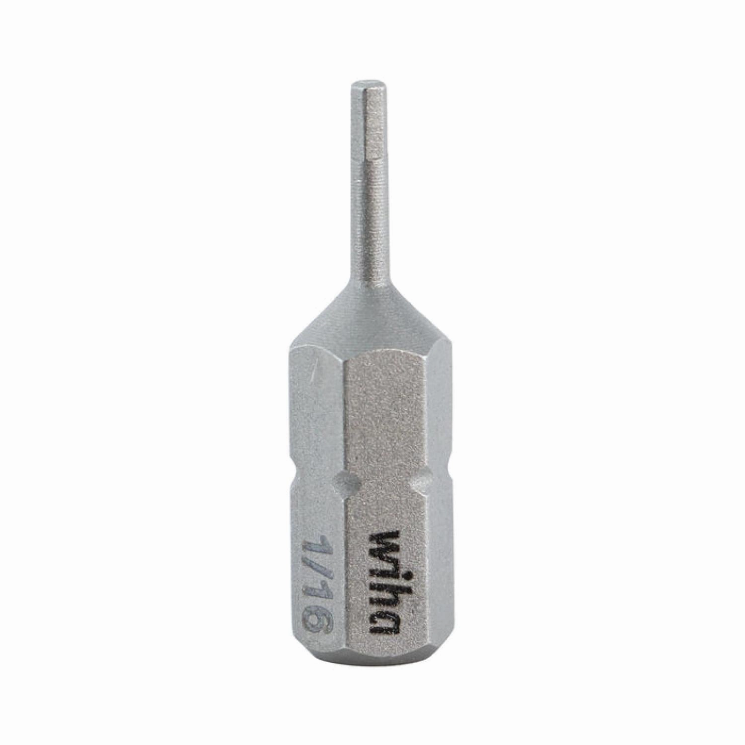 Wiha Tools 71326 Hex Inch Insert Bits, 1/16" x 25 mm, 10 Pk.