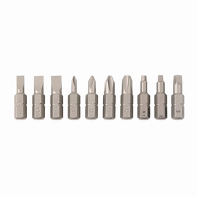 Wiha Tools 72593 Slotted, Phillips, Square Insert Bit Set, 10 Pc.