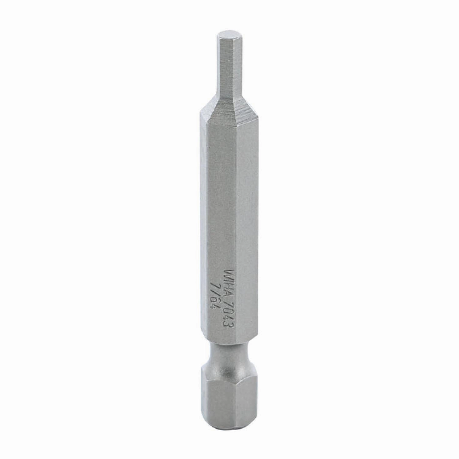 Wiha Tools 74312 Hex Inch Power Bit, 7/64" x 50 mm, 10 Pk.