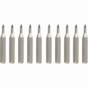 Wiha Tools 75615 System 4 Phillips Micro Bits, #2 x 28 mm, 10 Pk.