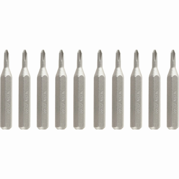 Wiha Tools 75615 System 4 Phillips Micro Bits, #2 x 28 mm, 10 Pk.