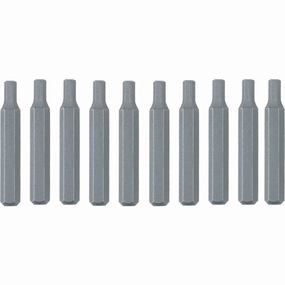 Wiha Tools 75623 System 4 Hex Metric Micro Bits, 4.0 mm x 28 mm, 10 Pk.
