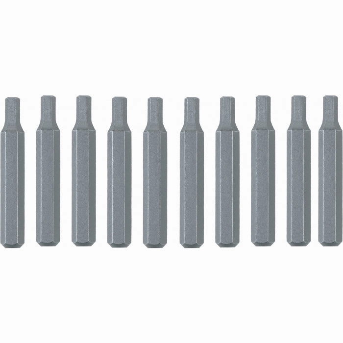 Wiha Tools 75623 System 4 Hex Metric Micro Bits, 4.0 mm x 28 mm, 10 Pk.