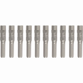 Wiha Tools 75649 System 4 Inch Nut Setters Micro Bits, 4 mm Drive, 5/32" x 30 mm, 10 Pk.