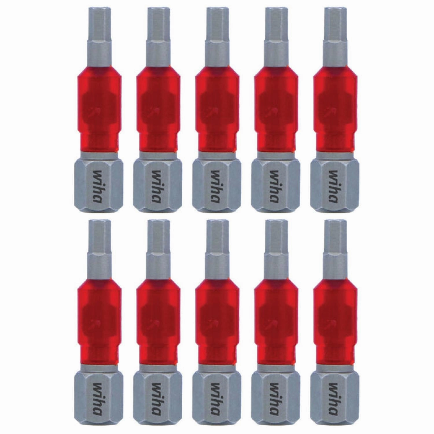 Wiha Tools 76525 MaxxTor Impact Bit Hex 5.0mm x 29mm - 10 Pack