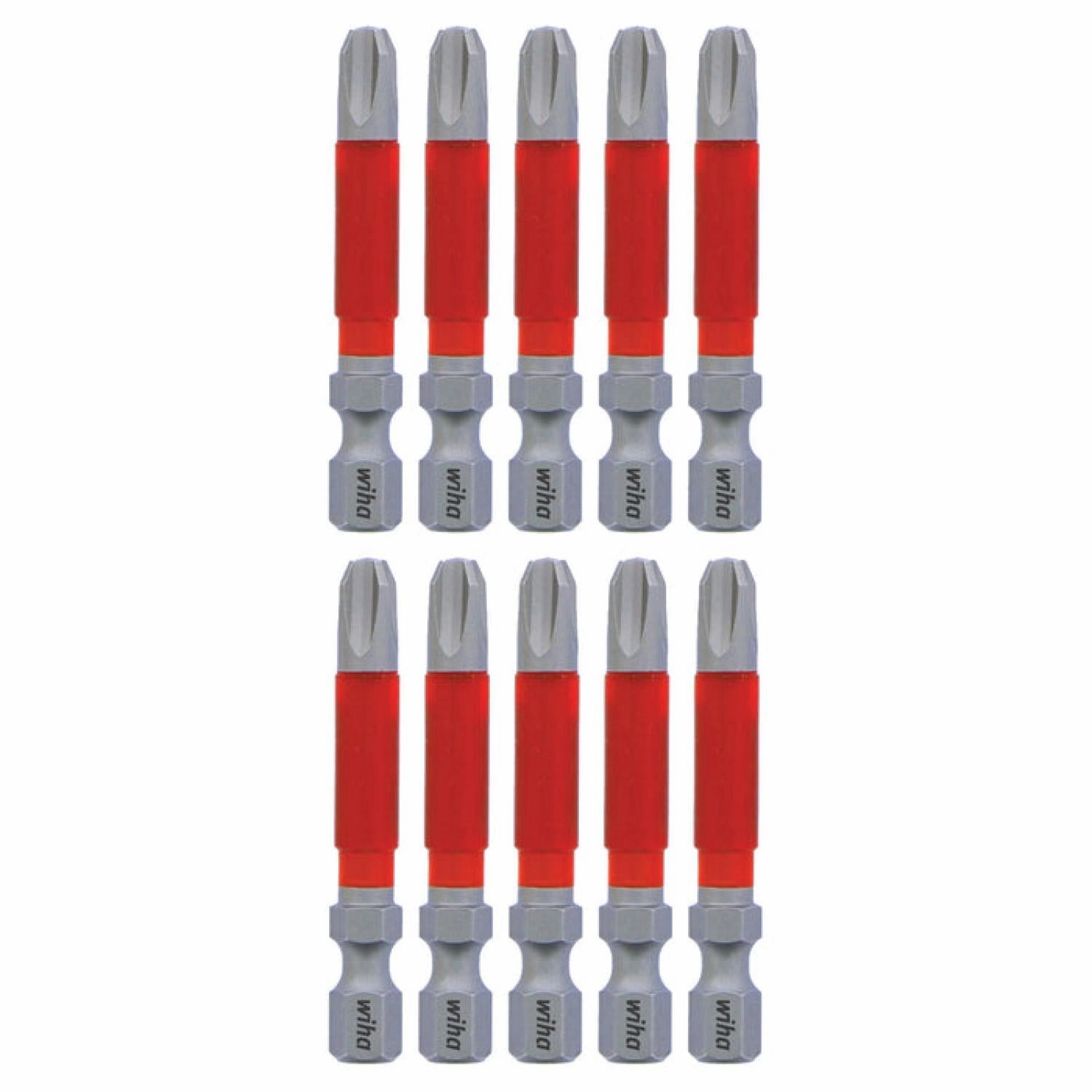 Wiha Tools 76545 MaxxTor Impact Bit Phillips #3 - 49mm - 10 Pack