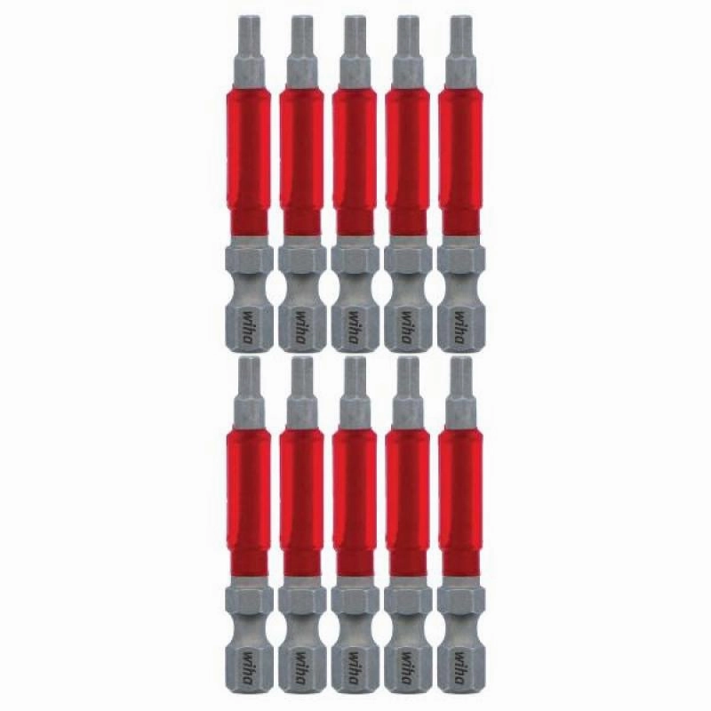 Wiha Tools  76570 MaxxTor Impact Bit Hex 1/8" x 49mm - 10 Pack