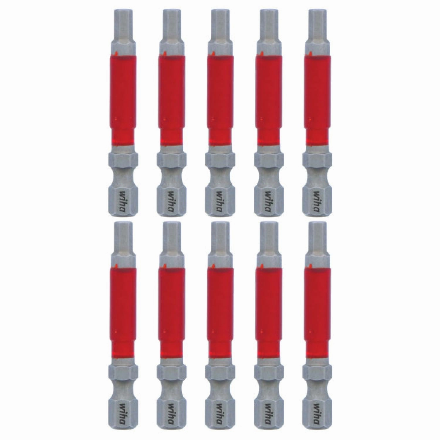 Wiha Tools 76573 MaxxTor Impact Bit Hex 3/16" x 49mm - 10 Pack