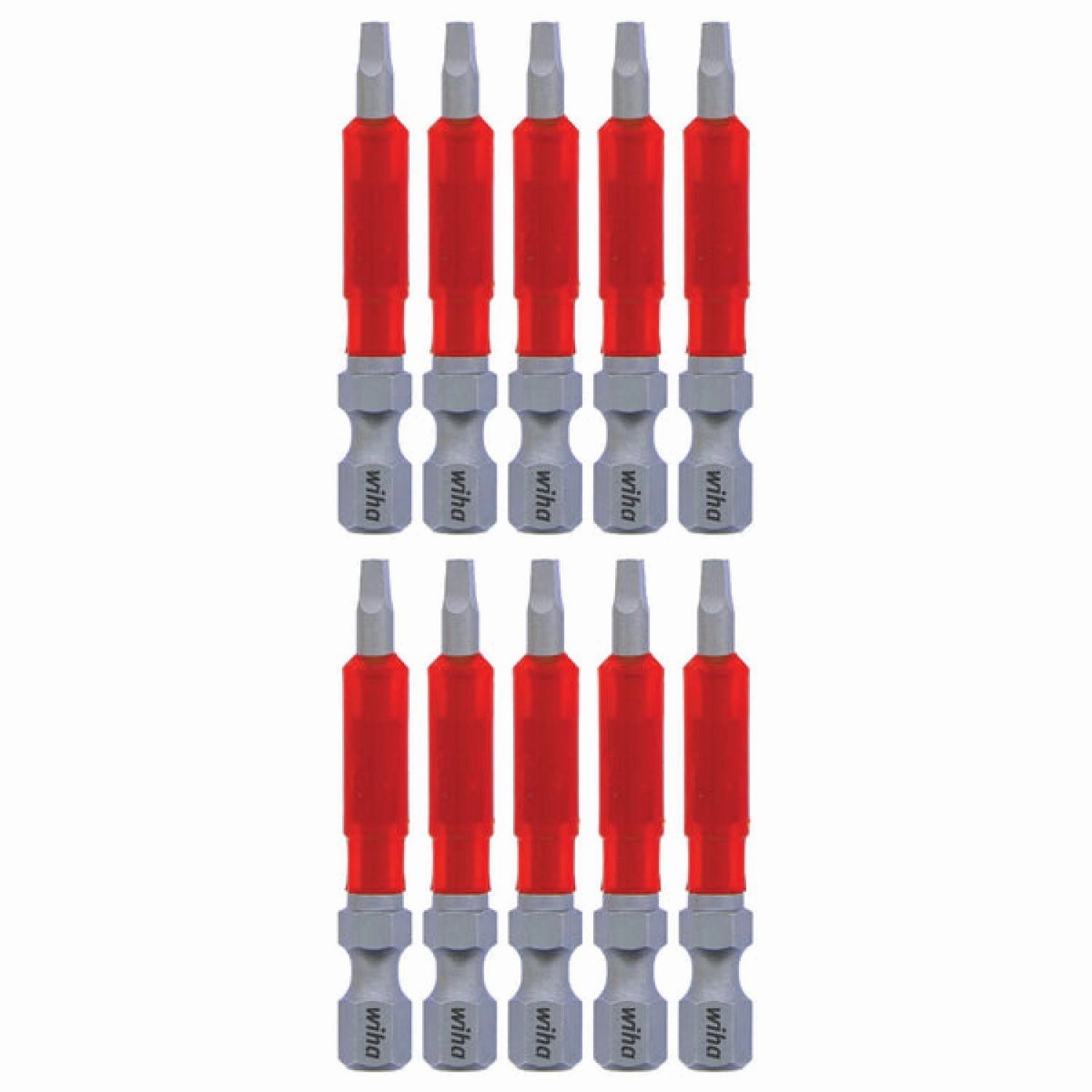 Wiha Tools 76578 MaxxTor Impact Bit Square #1 x 49mm - 10 Pack