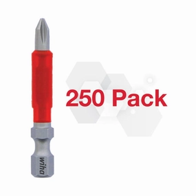 Wiha Tools 76590 Impact Power Bit Phillips #1, Pack of 250 Bits