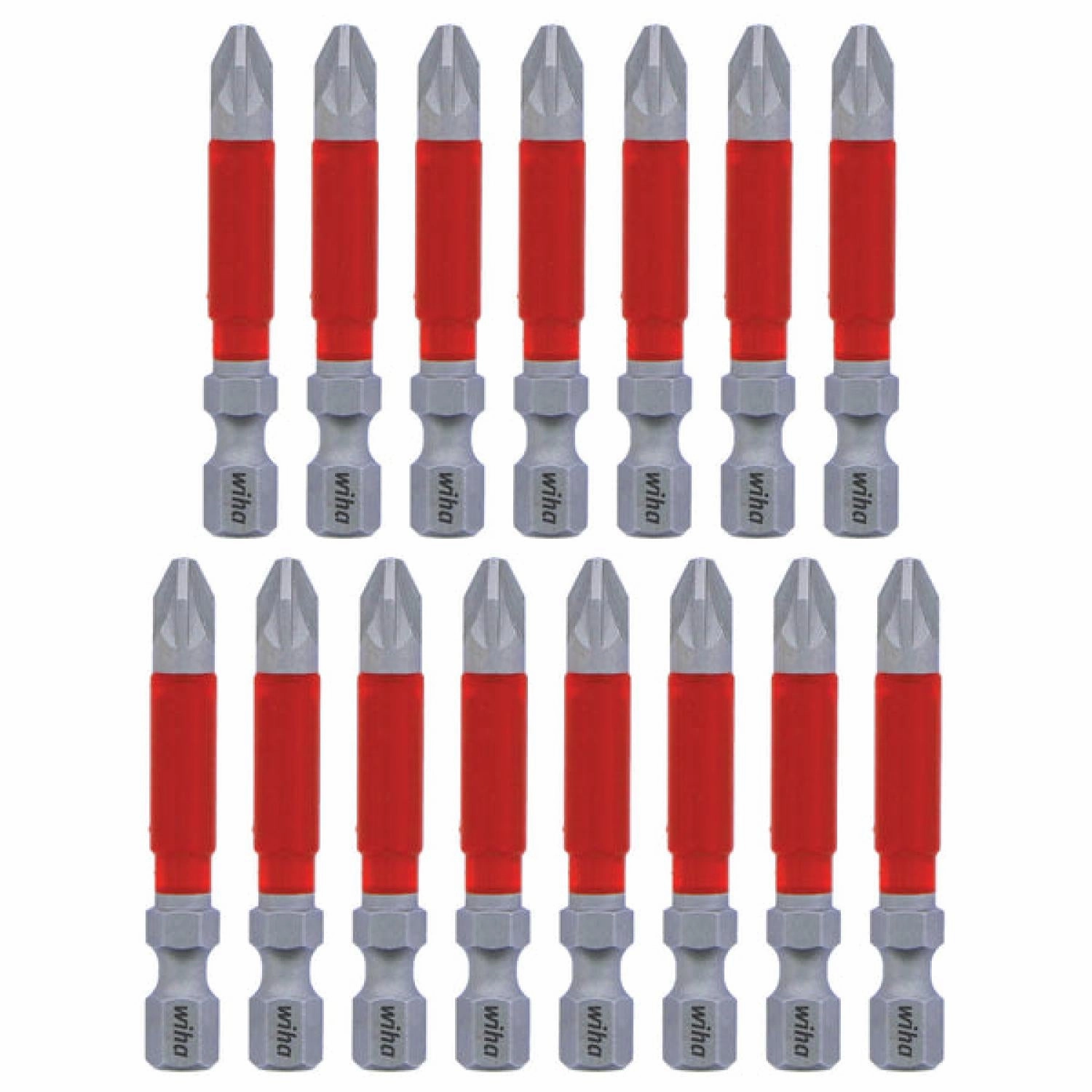 Wiha Tools 76648 MaxxTor Impact Bit Pozidriv #2 - 49mm - 15 Pack