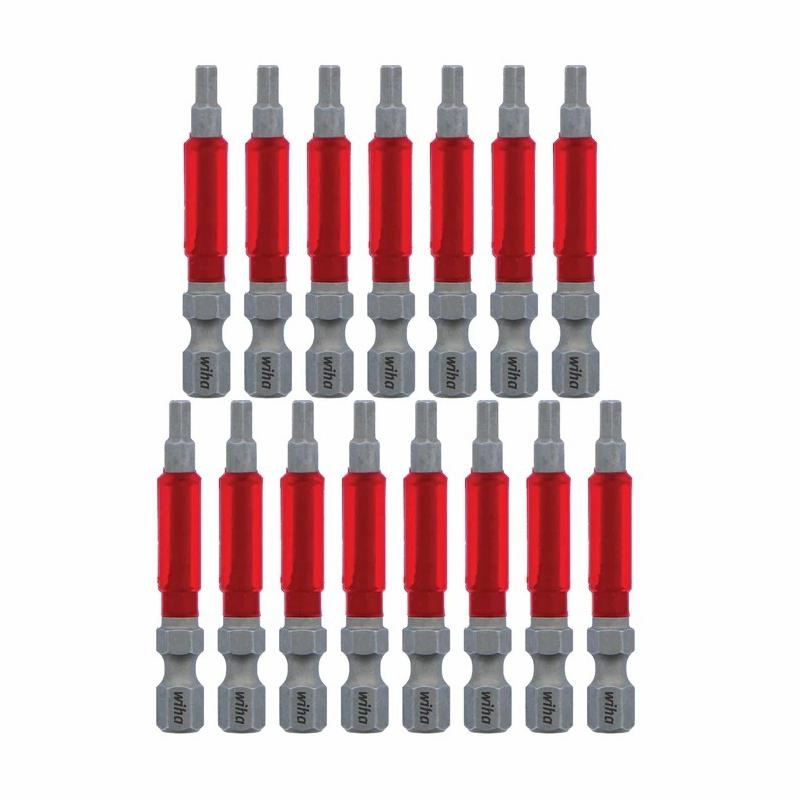 Wiha Tools 76670 MaxxTor Impact Bit Hex 1/8" - 49mm - 15 Pack
