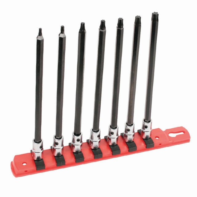 Wiha Tools 77193 7 Piece TORX 1/4" Drive Bit Socket Rail Set