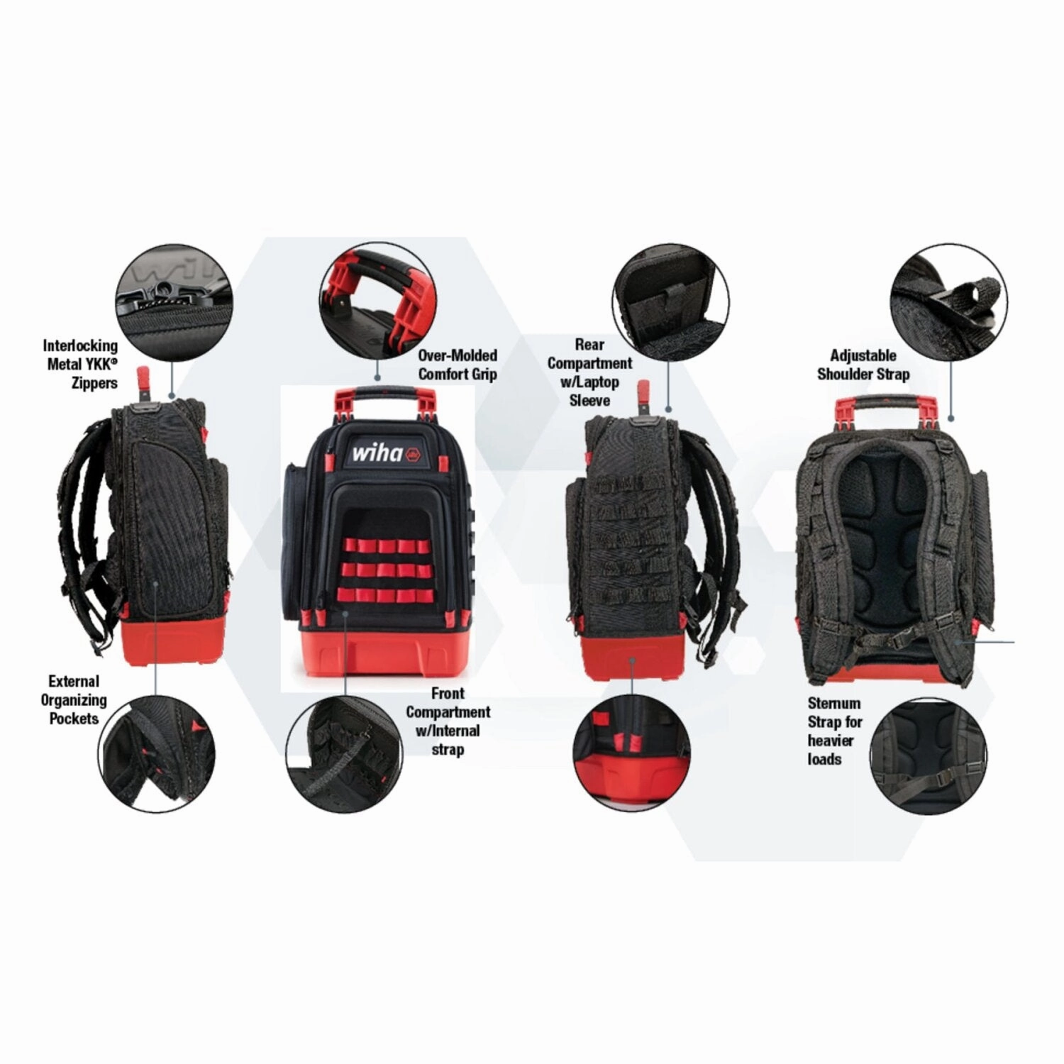 Wiha Tools 91872 Master Electrician's Insulated Tool Kit in Heavy Duty Backpack, 59 Pc.