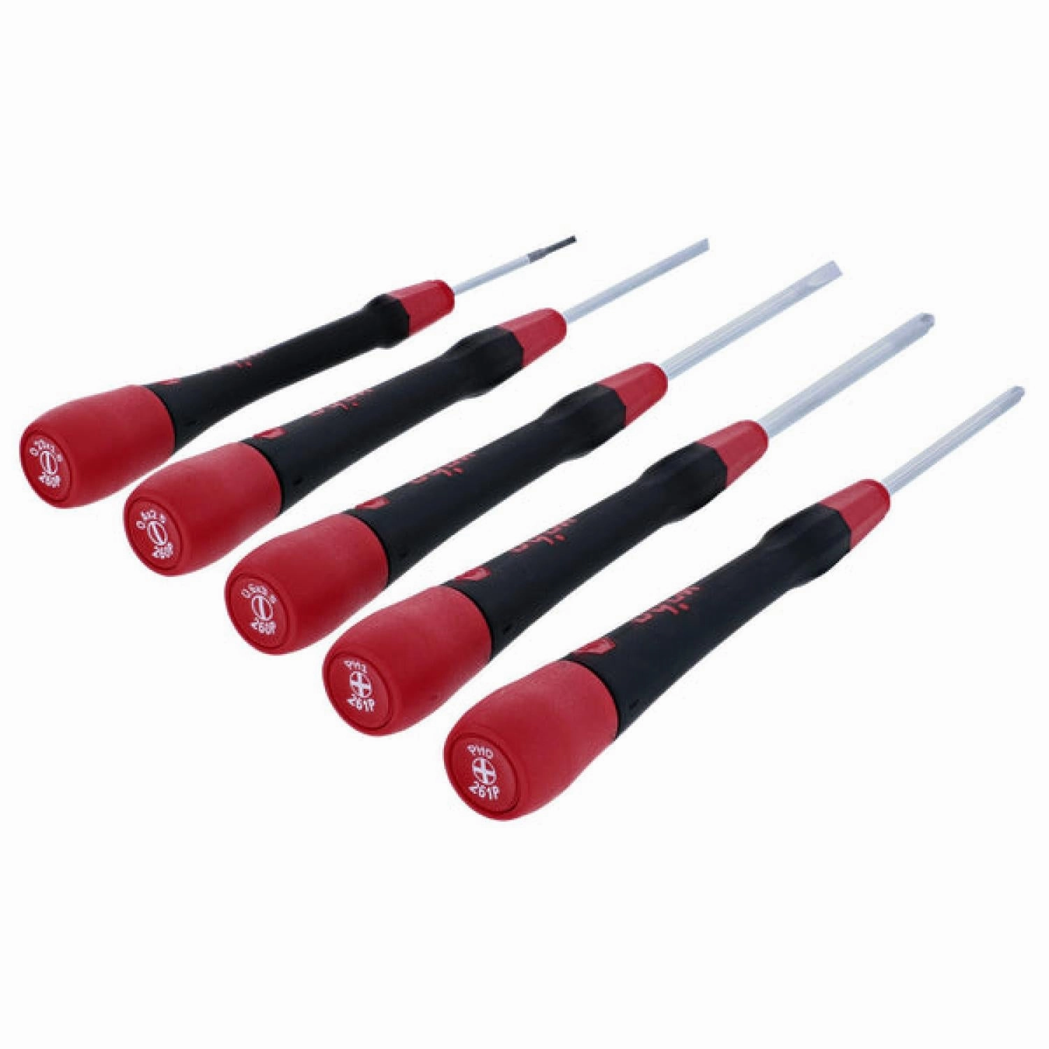 Wiha Tools Tools 26195 5 Piece PicoFinish Slotted and Phillips Precision Screwdriver Set