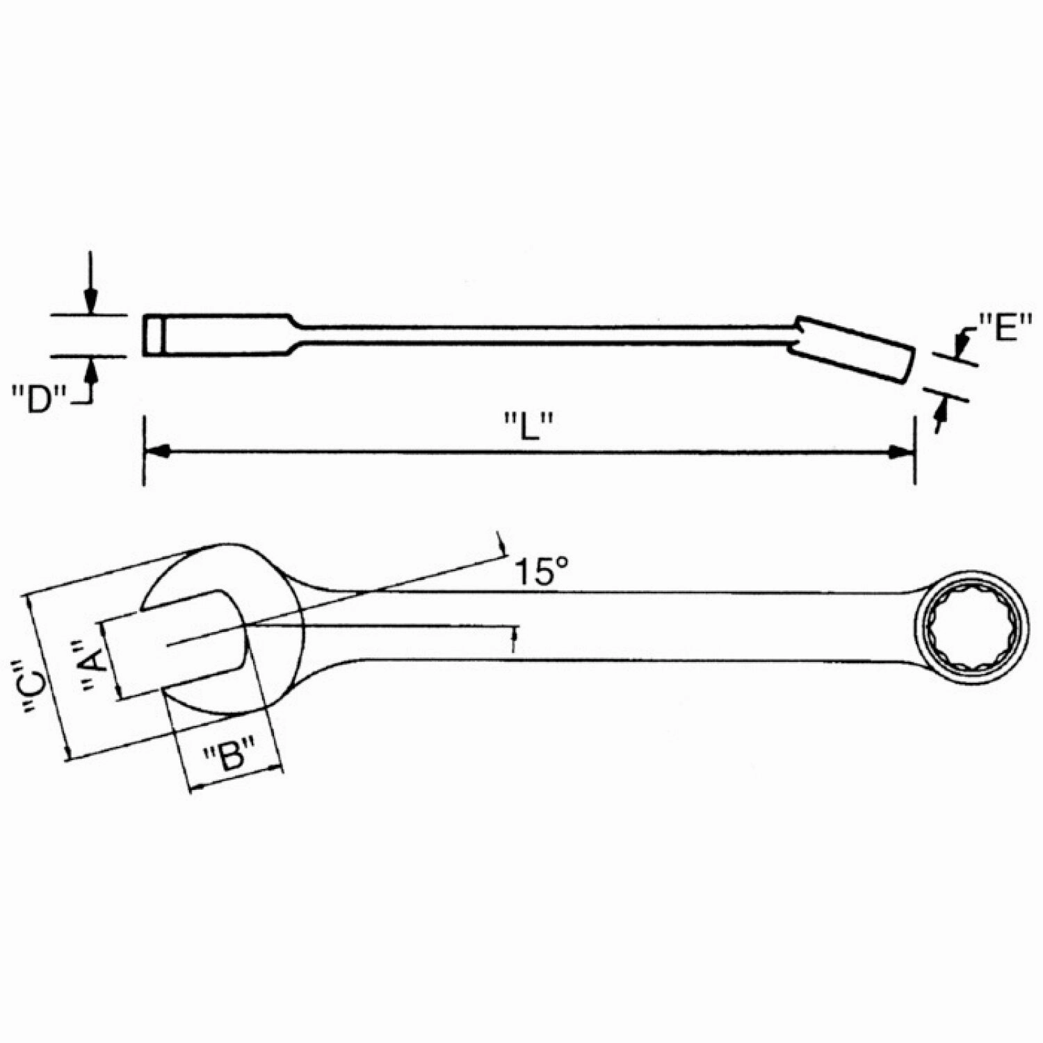 Wright Tool 1148 Combination Wrench 2.0 12 Point Satin - 1-1/2"